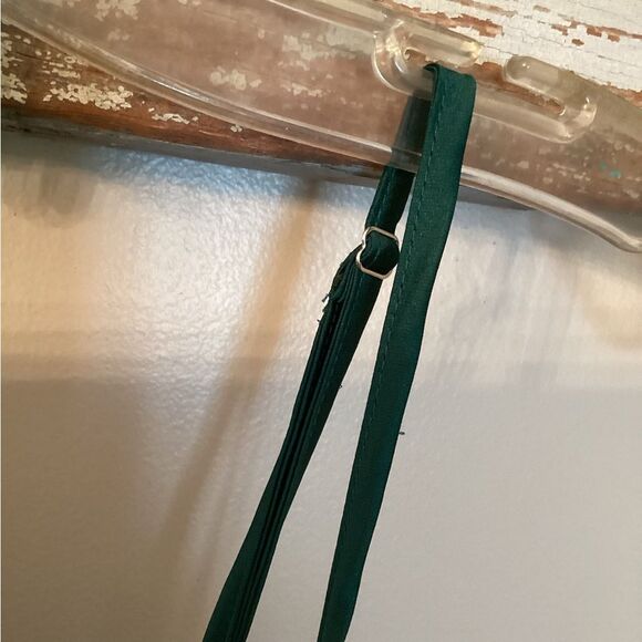 LULUS SIZE MED DOWN TO DANCE EMERALD GREEN SATIN GATHERED TULIP MIDI DRESS - Picture 12 of 14